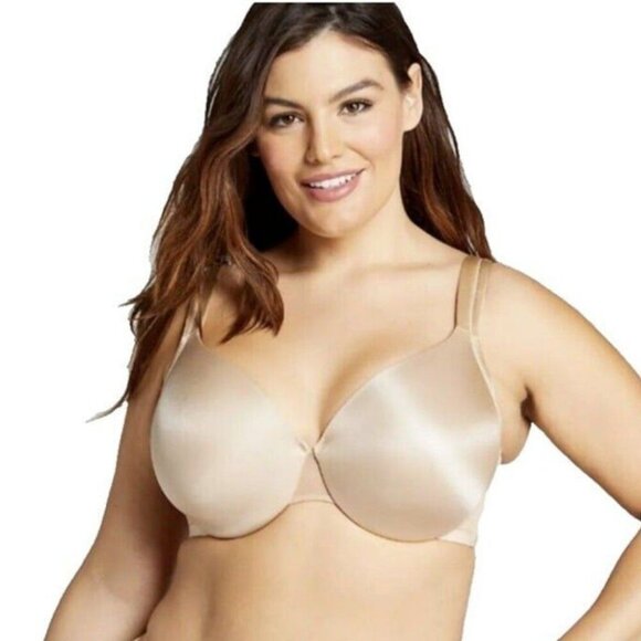 Lane Bryant Cacique Womens Bra Smooth Satin Full Coverage U/W Cafe Mocha 40H - Picture 1 of 7